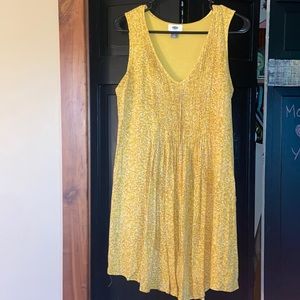 OLD NAVY YELLOW FLORAL DRESS SIZE S